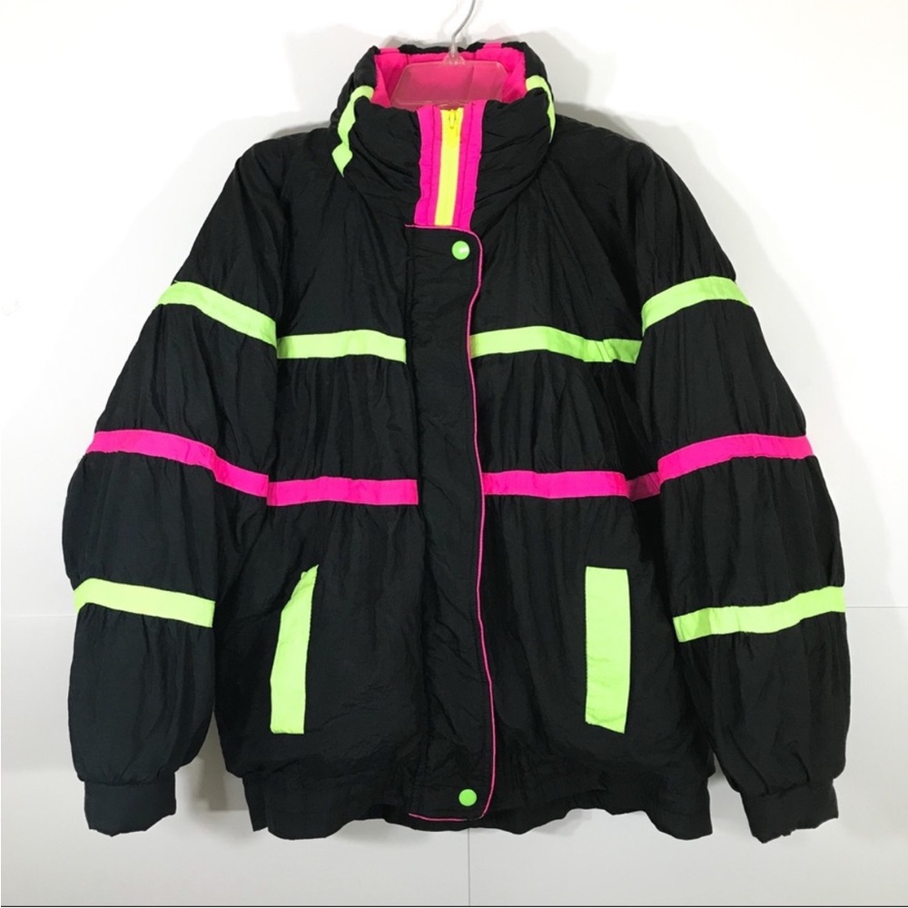 Vtg 80s Women's East West Panda Group Ski Jacket